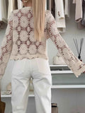 Lace V-Neck Button-Up Cardigan.