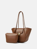 Large PU Leather Shoulder Bag with Pouch.