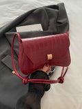PU Leather Crossbody Bag with Texture.