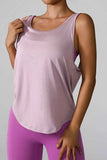 Crisscross Round Neck Active Tank Top.