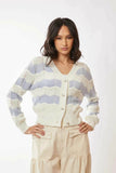 Davi & Dani Button-Up Front V Neckline Cardigan Sweater.