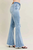 Judy Blue Plus Size High-Waist Flare Jeans with Shield Pockets.