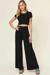 Double Take Top and Pants Set for Effortless Style and Comfort - EBYNN