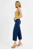 RISEN Full Size Tummy Control High Rise Crop Wide Jeans.