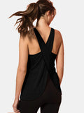 Crisscross Scoop Neck Active Tank Top.