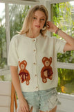 BiBi Teddy Bear Sweater Cardigan.