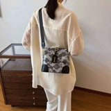 PU Leather Snakeskin Print Crossbody Bag.