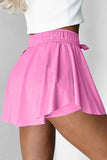 Drawstring High Waist Active Skorts.
