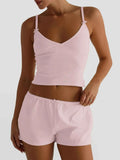 V-Neck Cami and Shorts Set.