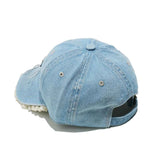Adjustable Dog Bow Baseball Cap - 100% Cotton.