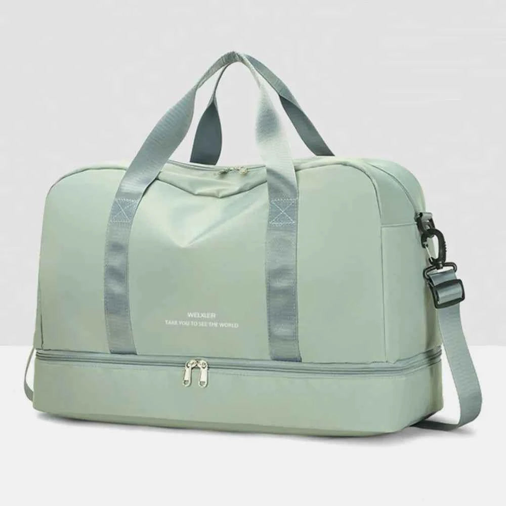 Detachable Strap Oversized Nylon Travel Bag.