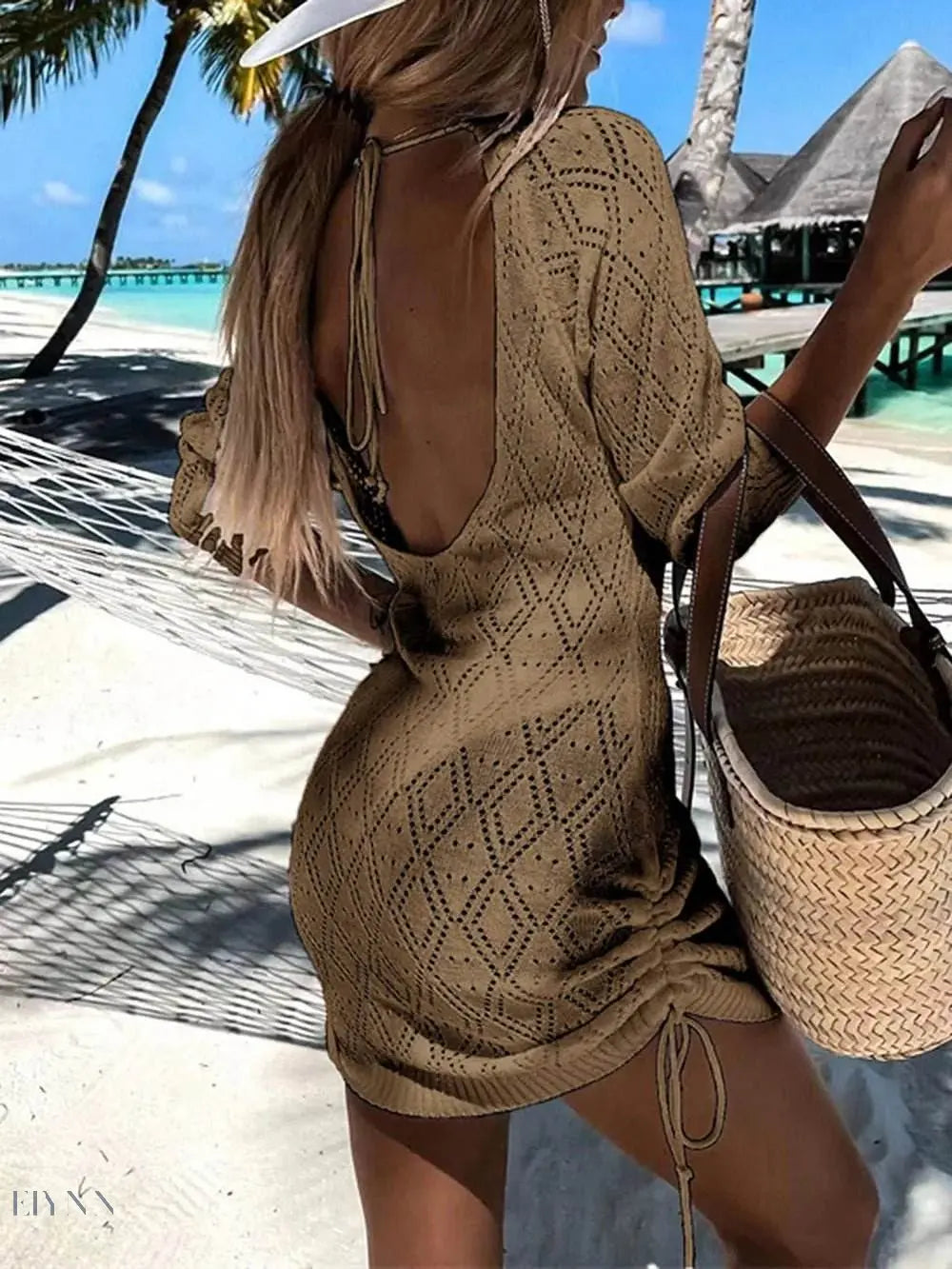 Backless Beach Cover Up Dress for Summer - EBYNN
