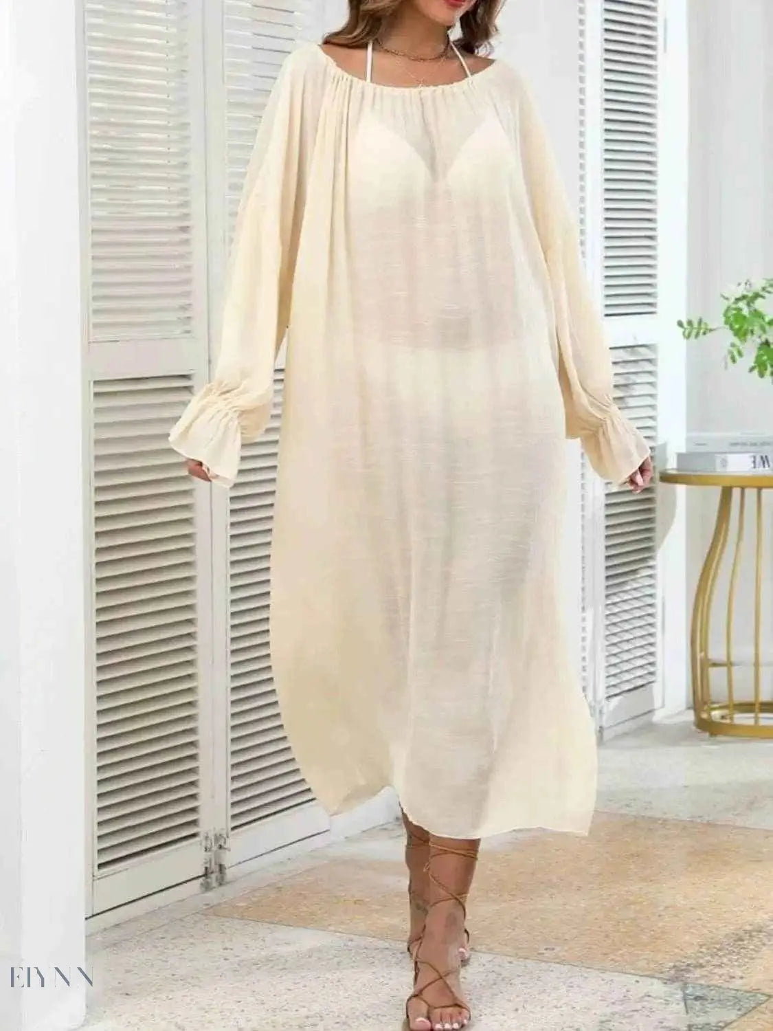 Backless Beach Cover Up Dress - Lightweight Stylish and Perfect for Summer Fun - EBYNN