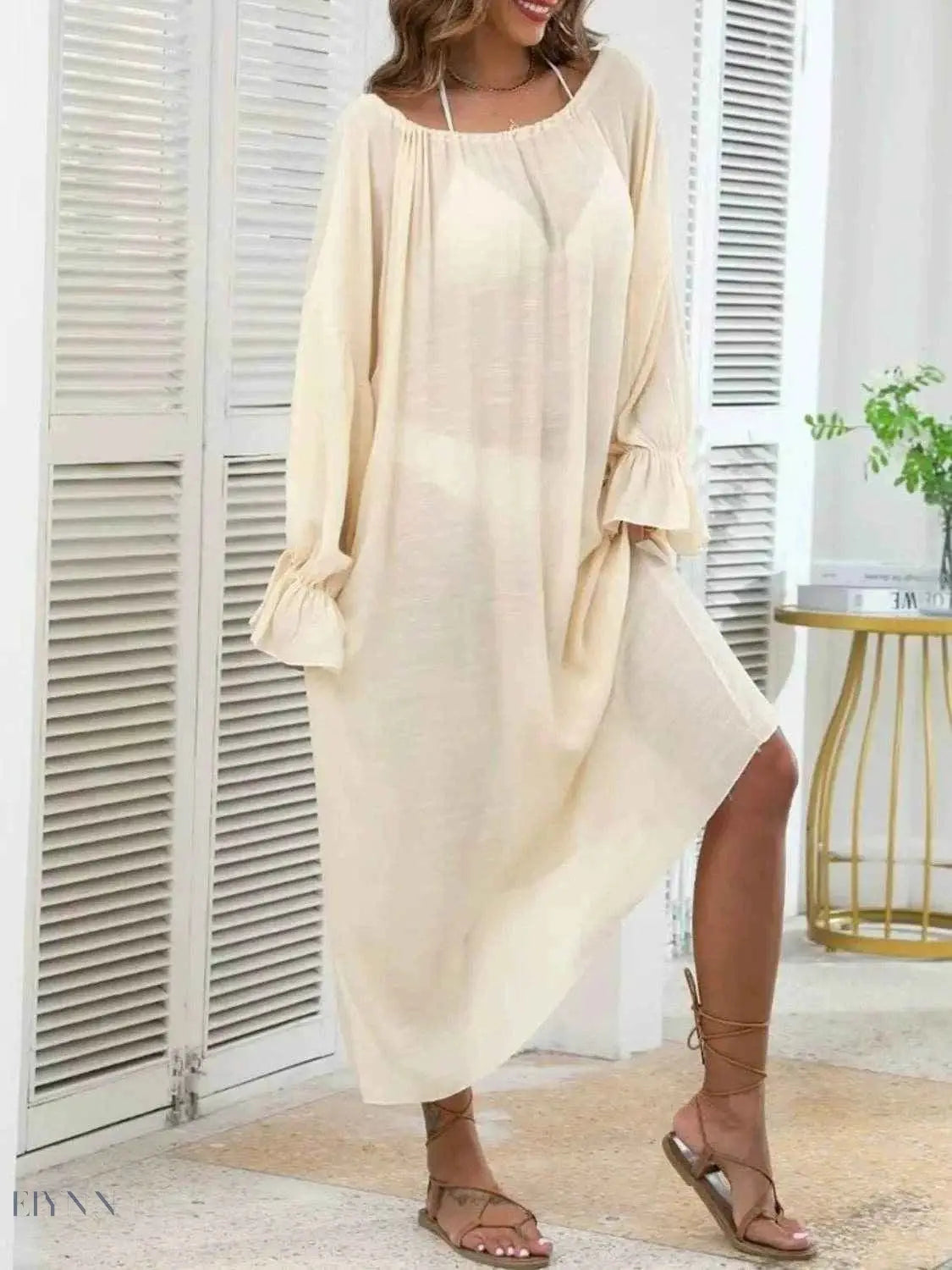 Backless Beach Cover Up Dress - Lightweight Stylish and Perfect for Summer Fun - EBYNN