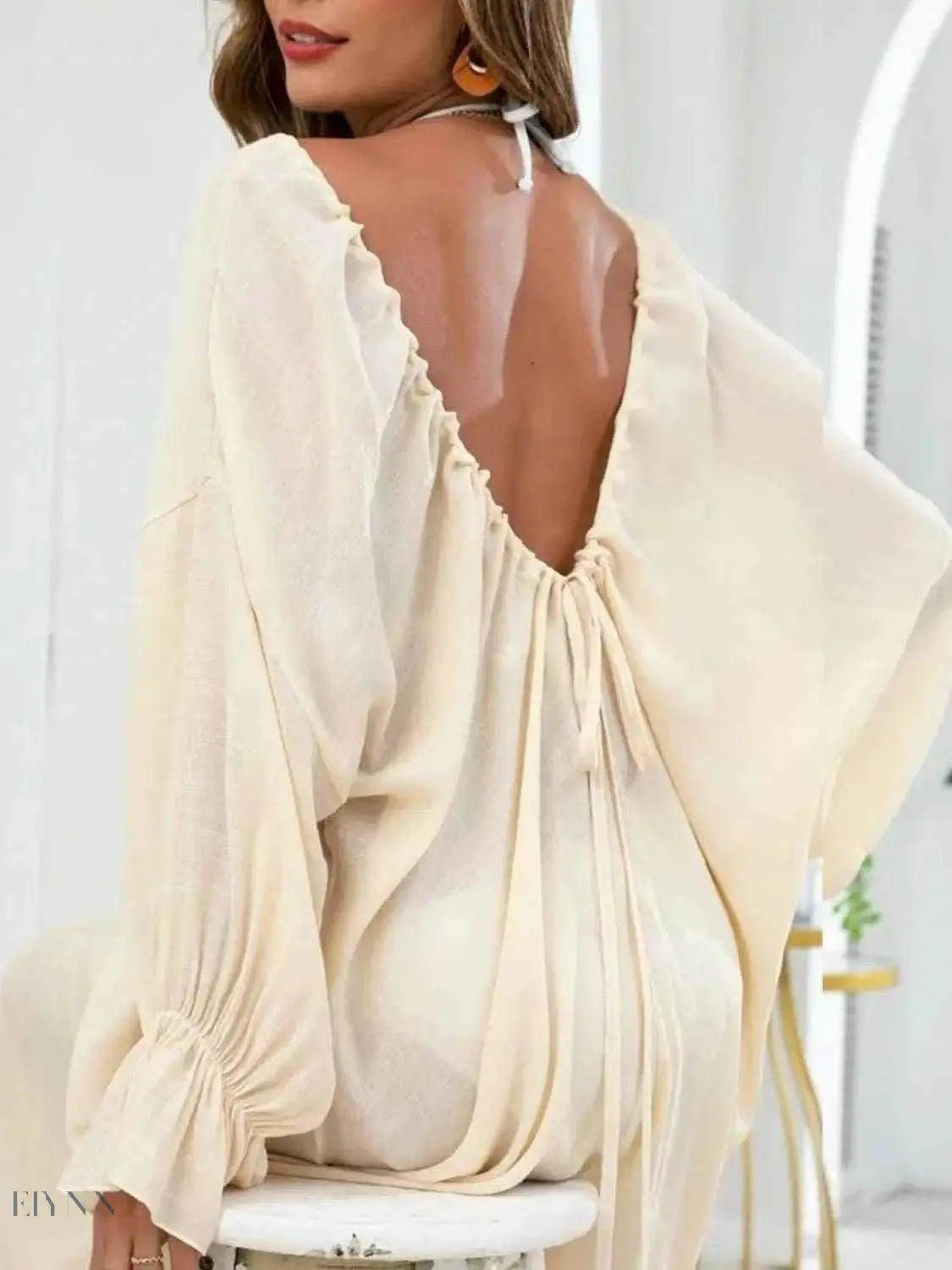 Backless Beach Cover Up Dress - Lightweight Stylish and Perfect for Summer Fun - EBYNN