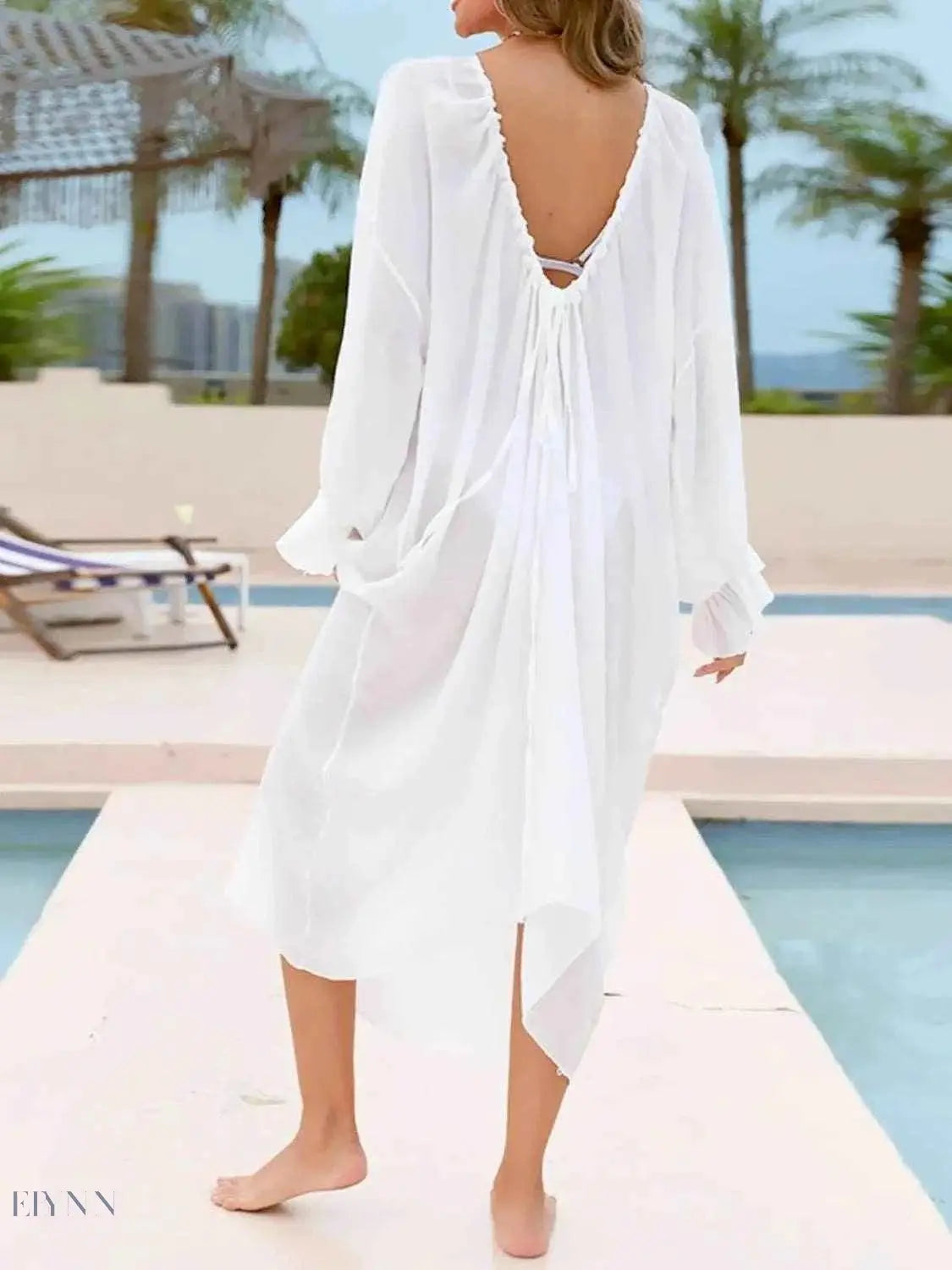 Backless Beach Cover Up Dress - Lightweight Stylish and Perfect for Summer Fun - EBYNN