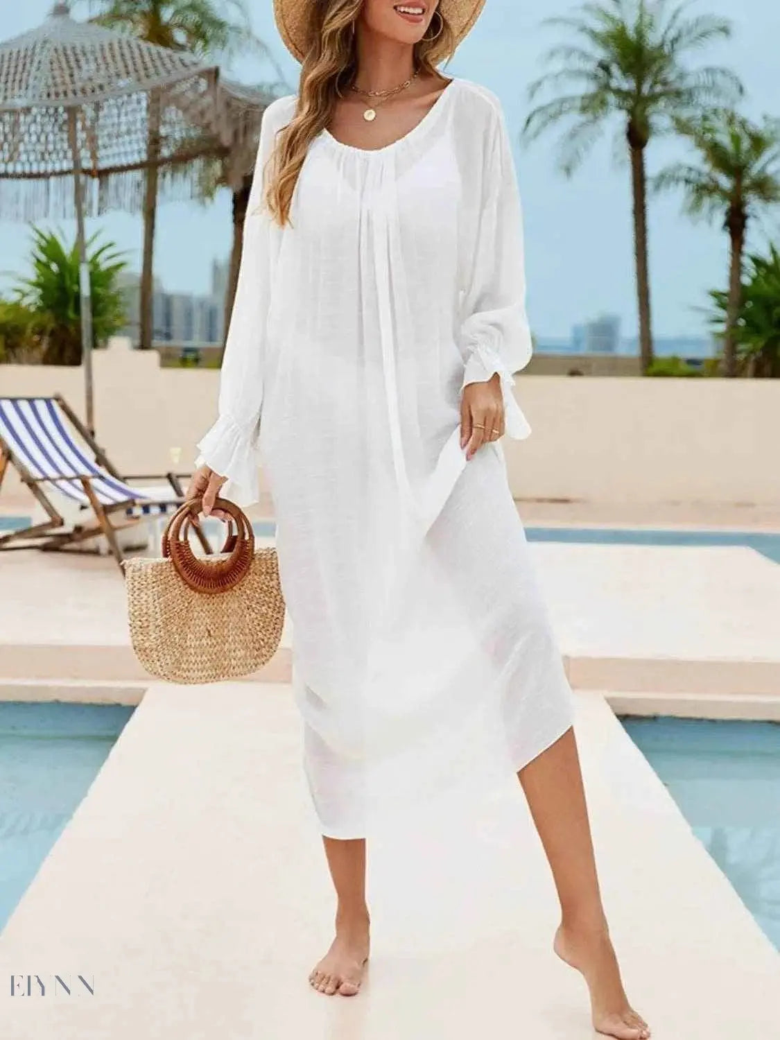 Backless Beach Cover Up Dress - Lightweight Stylish and Perfect for Summer Fun - EBYNN