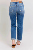 Judy Blue Plus Size Mr Vintage Wash Boyfriend Fit Jeans.