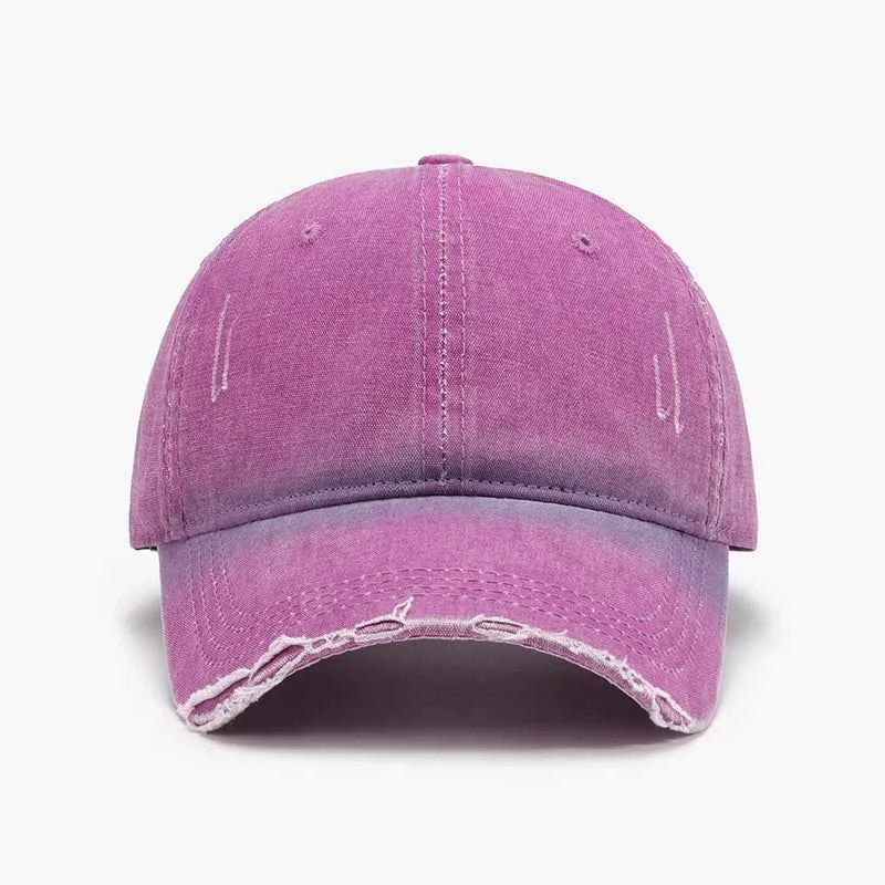 Distressed Washed Adjustable Baseball Cap.
