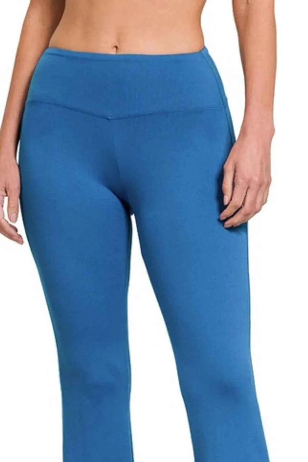 Zenana High Waist Flare Leg Yoga Pants - Buttery Soft.