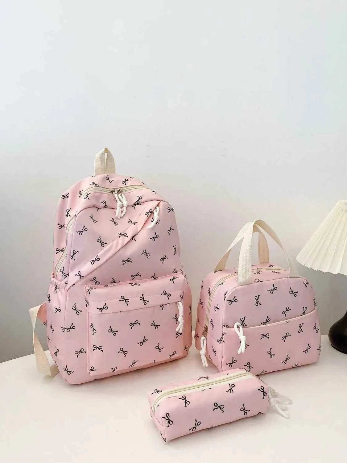Bow Print 3-Piece Bag Set.