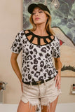 Leopard Print Top with Straps for a Stylish Look - EBYNN