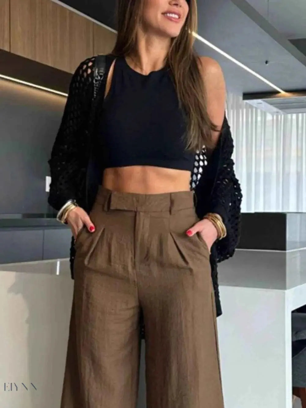 Hollow Out Cardigan - Stylish & Breathable Cover Up for Every Occasion - EBYNN