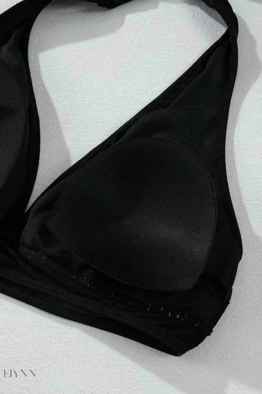 Sheer Mesh Bikini Set - Black Halter for Chic Look and Breathable Comfort - EBYNN