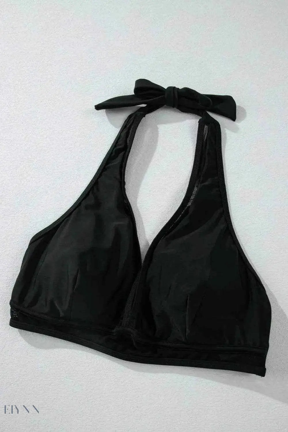 Sheer Mesh Bikini Set - Black Halter for Chic Look and Breathable Comfort - EBYNN