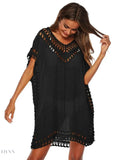 Boho Crochet Beach Cover Up Lightweight Dress for Effortless Style - EBYNN