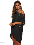 Boho Crochet Beach Cover Up Lightweight Dress for Effortless Style - EBYNN