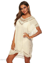 Boho Crochet Beach Cover Up Lightweight Dress for Effortless Style - EBYNN