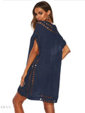 Boho Crochet Beach Cover Up Lightweight Dress for Effortless Style - EBYNN