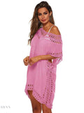 Boho Crochet Beach Cover Up Lightweight Dress for Effortless Style - EBYNN