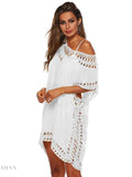 Boho Crochet Beach Cover Up Lightweight Dress for Effortless Style - EBYNN