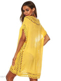 Boho Crochet Beach Cover Up Lightweight Dress for Effortless Style - EBYNN