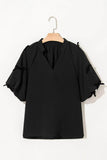 Bow Decor Puff Sleeve Blouse for a Chic and Stylish Look - EBYNN