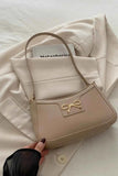 Bow Trim PU Leather Small Shoulder Bag.
