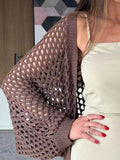 Hollow Out Cardigan - Stylish & Breathable Cover Up for Every Occasion - EBYNN