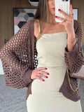 Hollow Out Cardigan - Stylish & Breathable Cover Up for Every Occasion - EBYNN