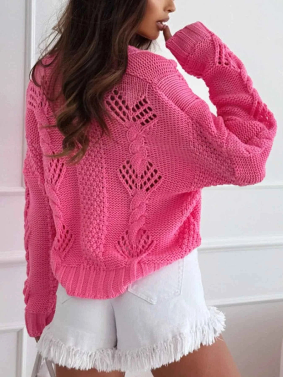 Button Up V-Neck Cardigan.