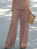 Halter Top and Wide Leg Pants Matching Set.