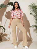 Plus Size High-Waist Flare Active Pants.