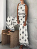 Stylish Printed Tank and Pants Set.