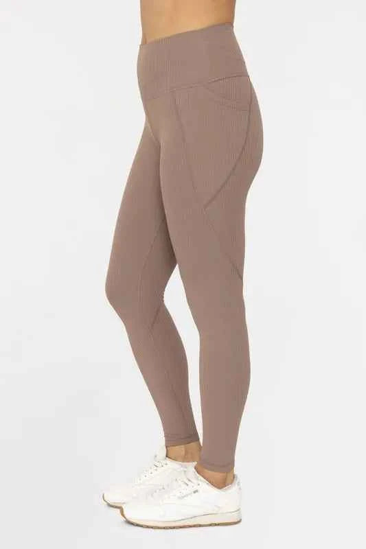 Soft Ribbed High Waisted Leggings.