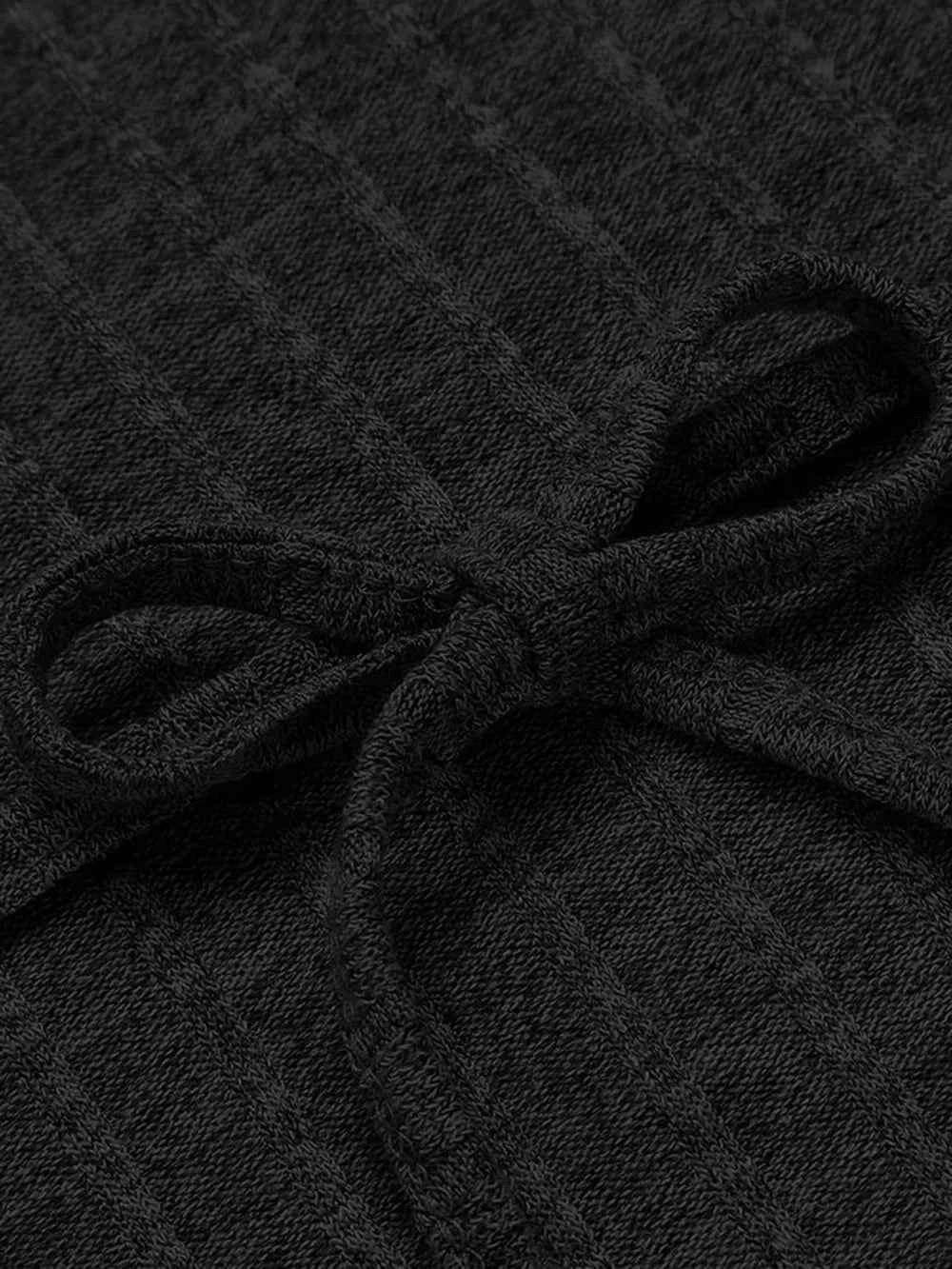 Tied Solid Lounge Nightgown with Pockets.