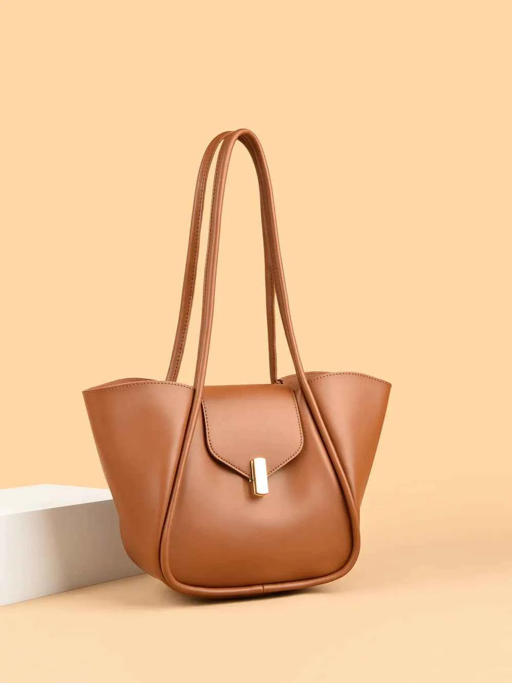 Large PU Leather Shoulder Bag with Pouch.