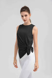 Slit Round Neck Tank Top.