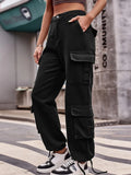 Casual Wide Leg Cargo Jeans.