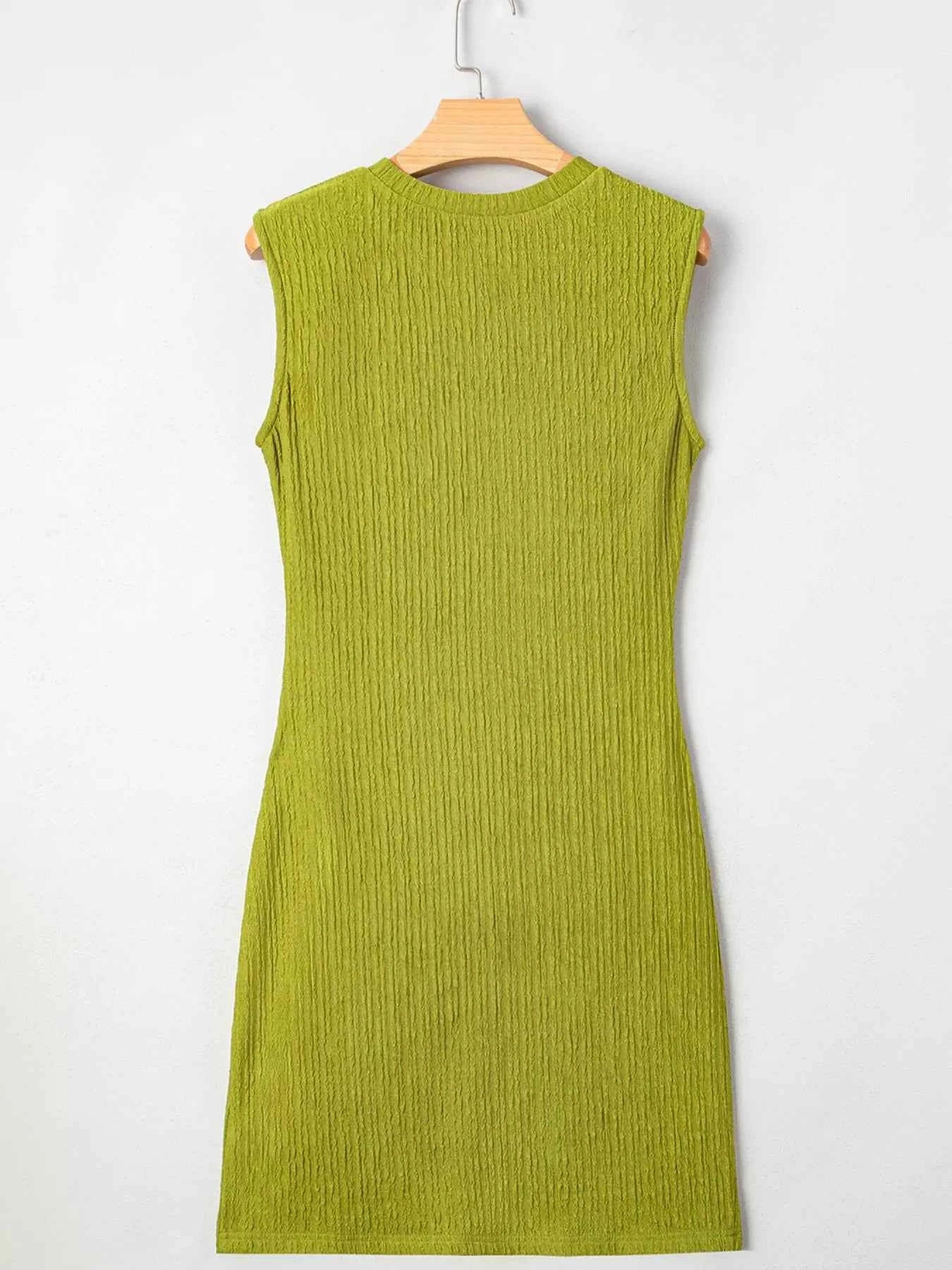 Sleeveless Ribbed Bodycon Dress.